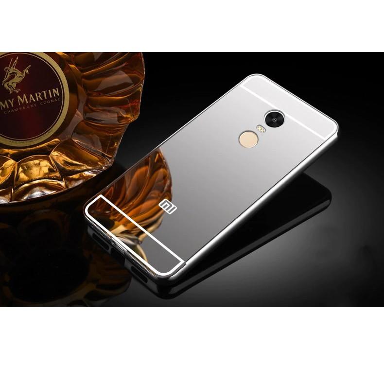 Ốp lưng Xiaomi Redmi Note 4 tráng gương viền kim loại