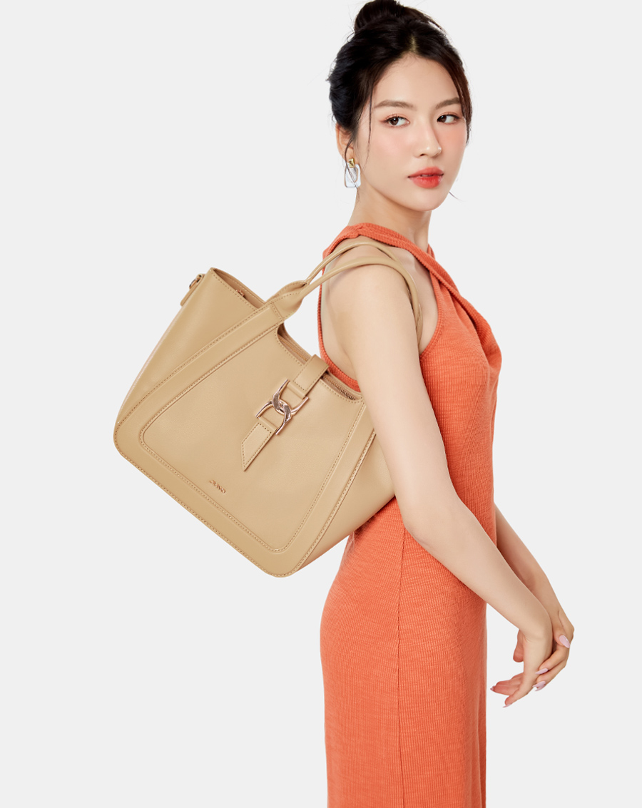 Túi Xách Nữ Thời Trang JUNO Cỡ Lớn Tote Trang Trí Khóa Luxe TXL084