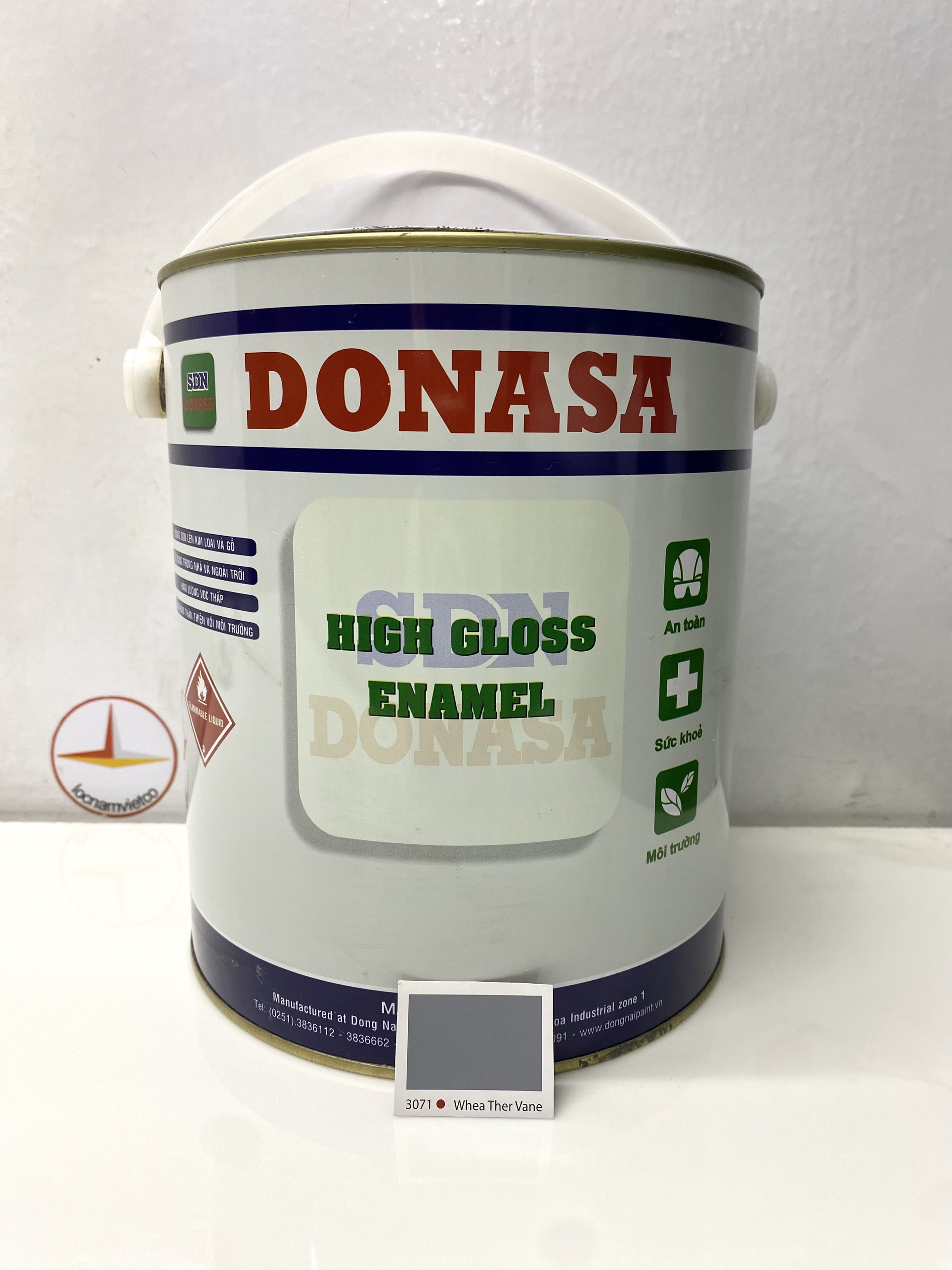 Sơn dầu Đồng Nai Donasa màu xám 3071 3kg _ DLF 3071