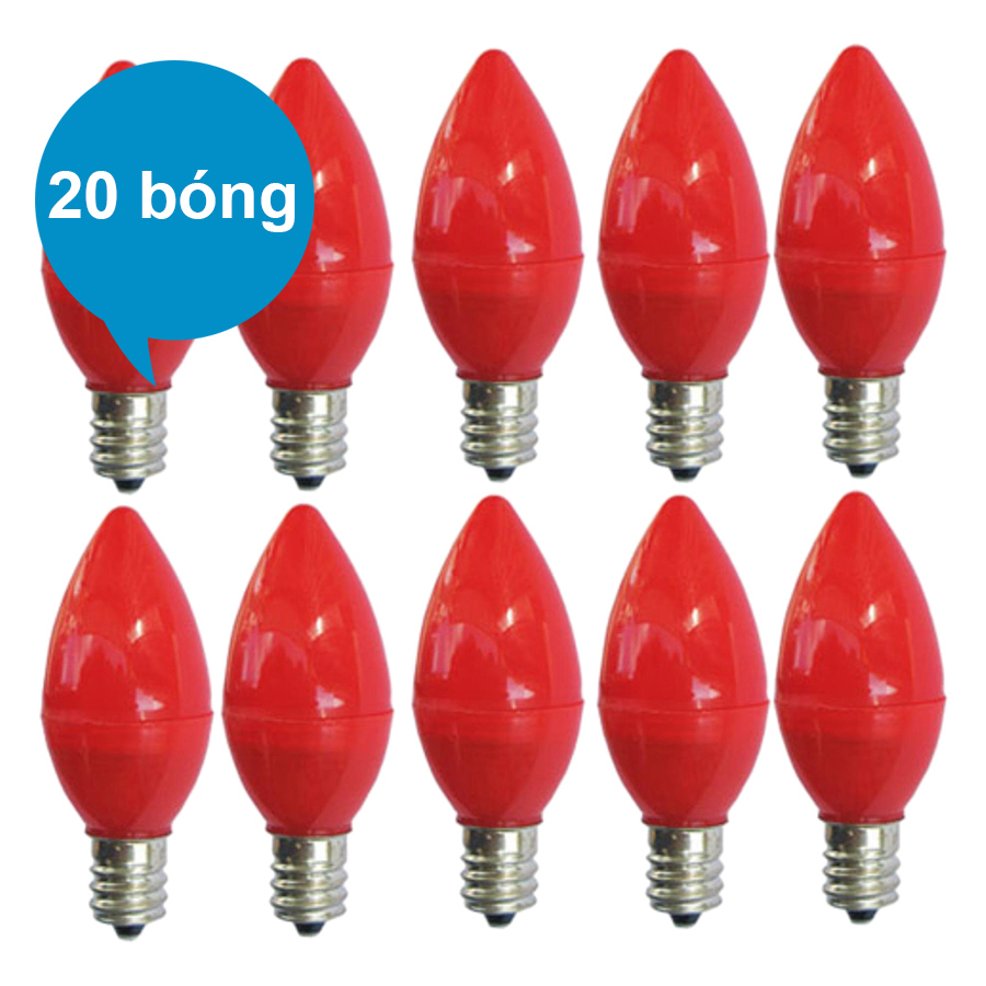 Bộ 20 Bóng Led Ớt Trang Trí Bàn Thờ