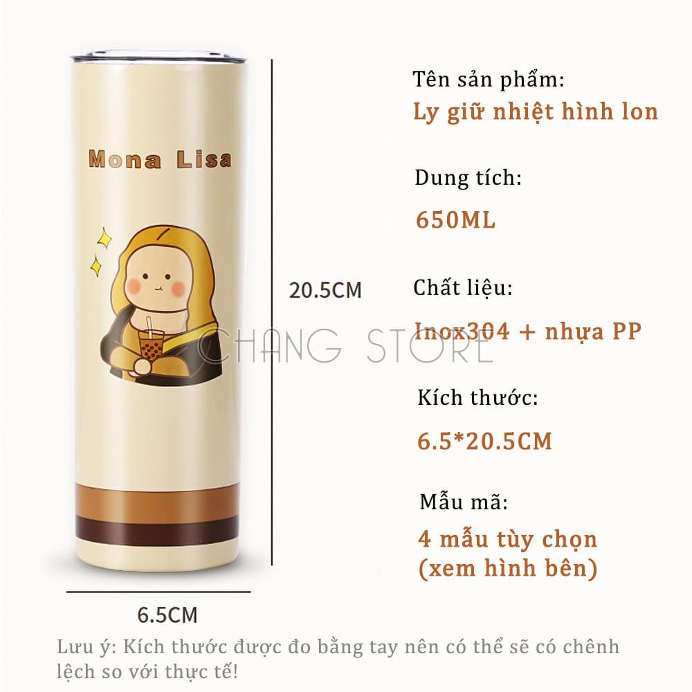 Bình giữ nhiệt inox an toàn dung tích 650ml, ly giữ nhiệt chống va đập họa tiết con ong siêu hot