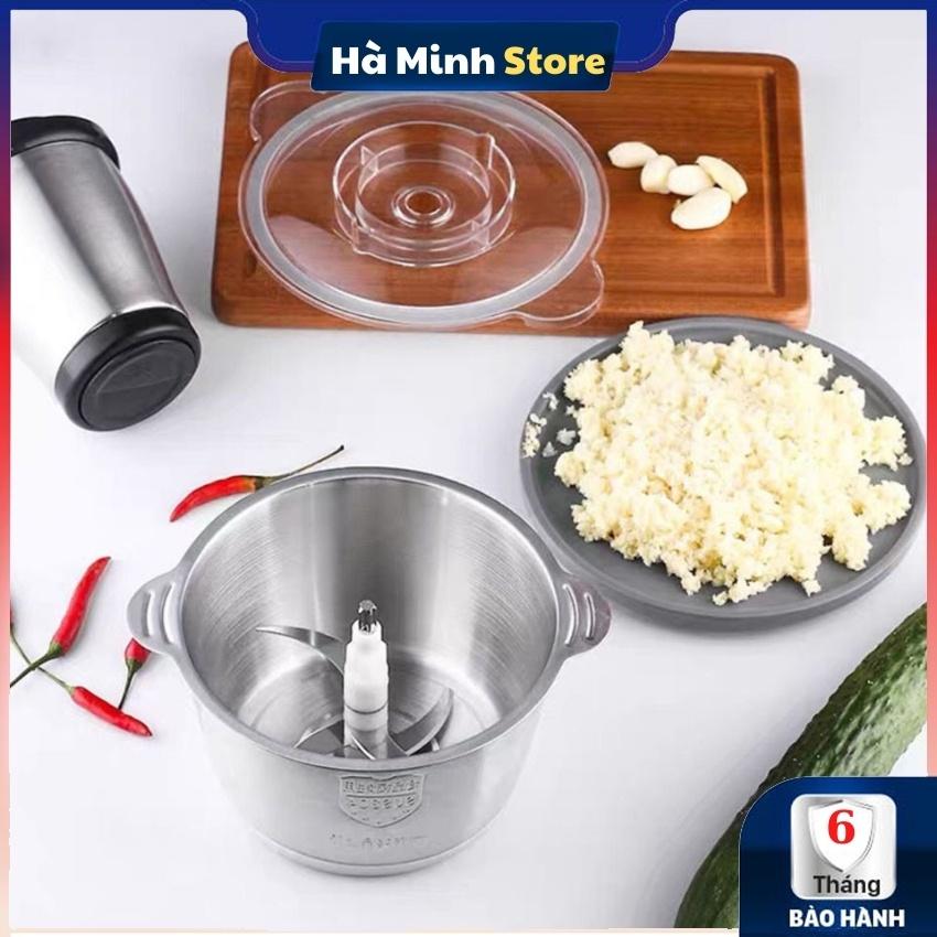 Máy Xay Thịt Đa Năng 4 Lưỡi Cối INOX 304 Cao Cấp, Máy Xay Cua, Cá Công Suất 300w Bảo Hành 6 Tháng