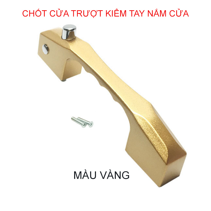 Tay nắm kiêm chốt cửa trượt, lùa, lắp cho cửa nhôm, nhựa