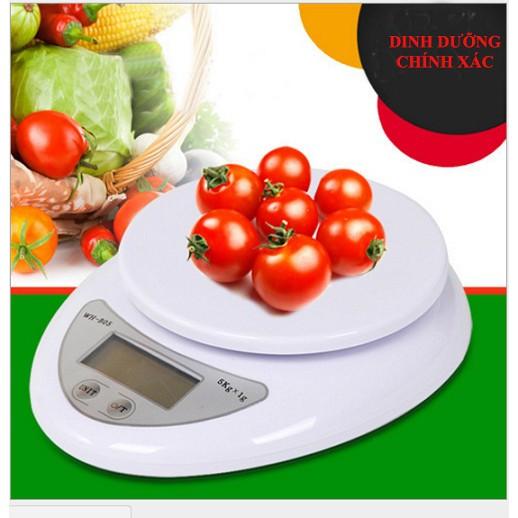 Cân Điện Tử Nhà Bếp Mini Electronic Kitchen Scale Cân Thực Phẩm 5Kg – 1G Kèm Pin