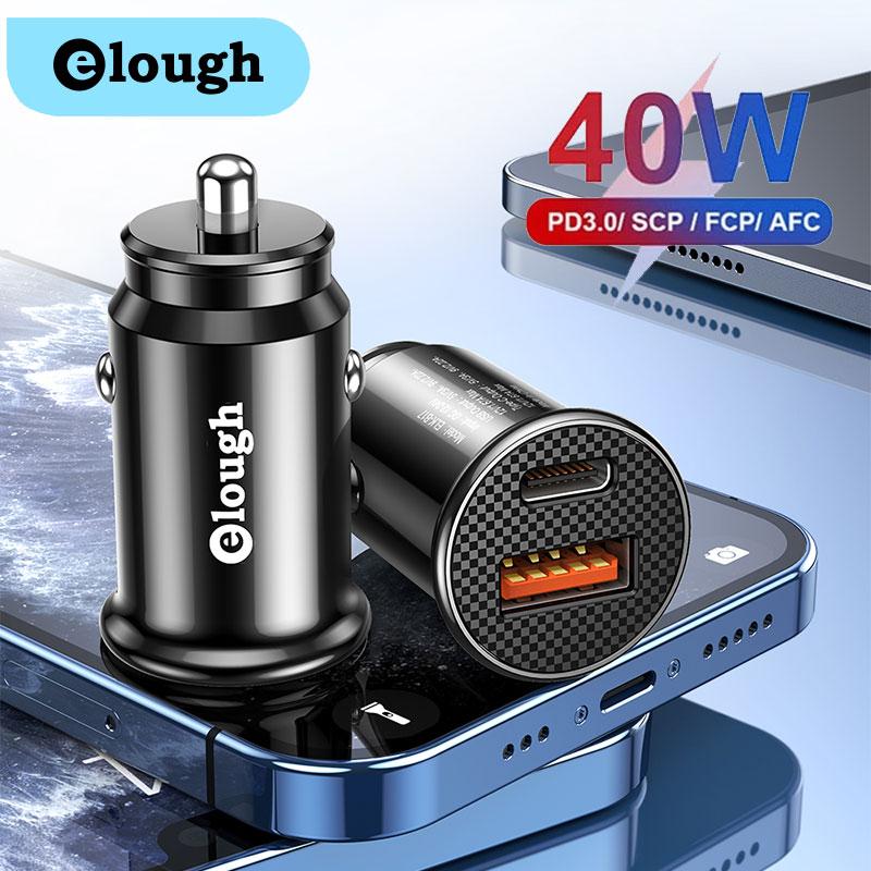 ELOUGH 40W PD USB C CAR SARGER QC 3.0 3A TYPE C