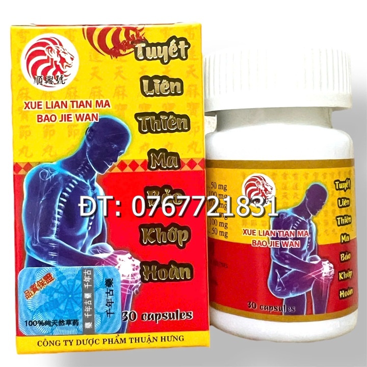Viên uống Tuyết liên thiên ma bảo khớp hoàn - Hộp gồm 30 viên - Xuất xứ Malaysia - Mã số 1340