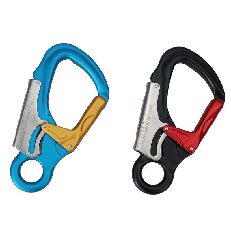 35KN Aviation Aluminum Alloy Mountaineering Buckle Main Lock, Outdoor Climbing Rescue Rope Safety Buckle For Aerial Work