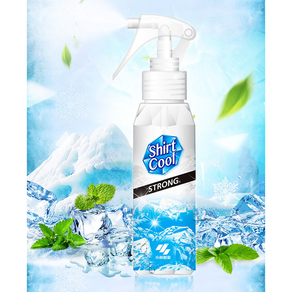 Xịt làm mát cơ thể cho người lớn và trẻ em Kobayashi Shirt Cool Nhật Bản 100ml kết hợp chống tia UV và côn trùng