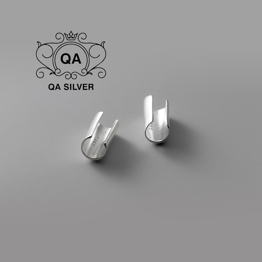 Khuyên tai bạc kẹp vành bản to dày bông tai nam nữ S925 EARCUFF Silver Earrings QA SILVER EA211102