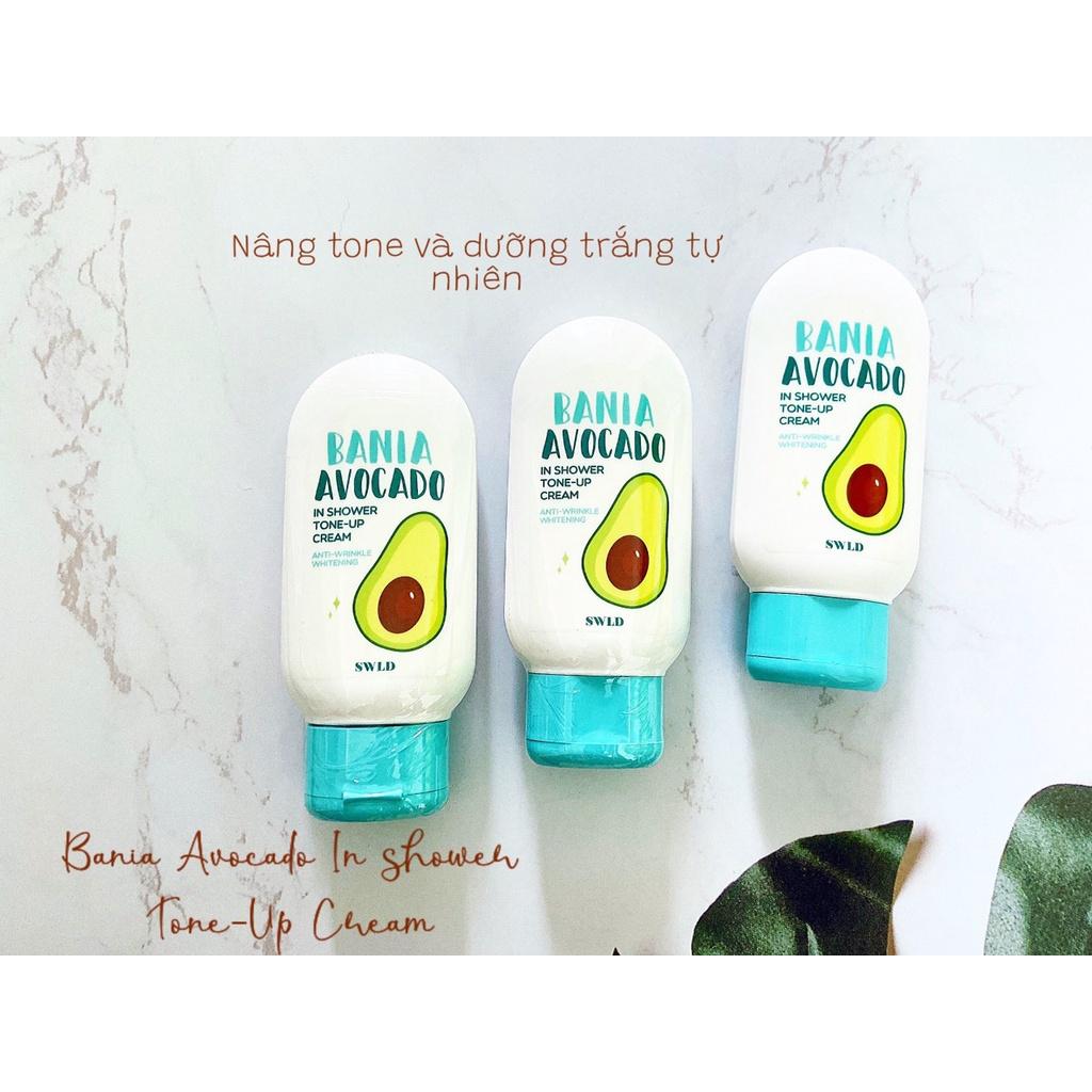 Kem nâng tone trắng da body SWLD Bania Avocado In Shower Tone-Up Cream 100ml