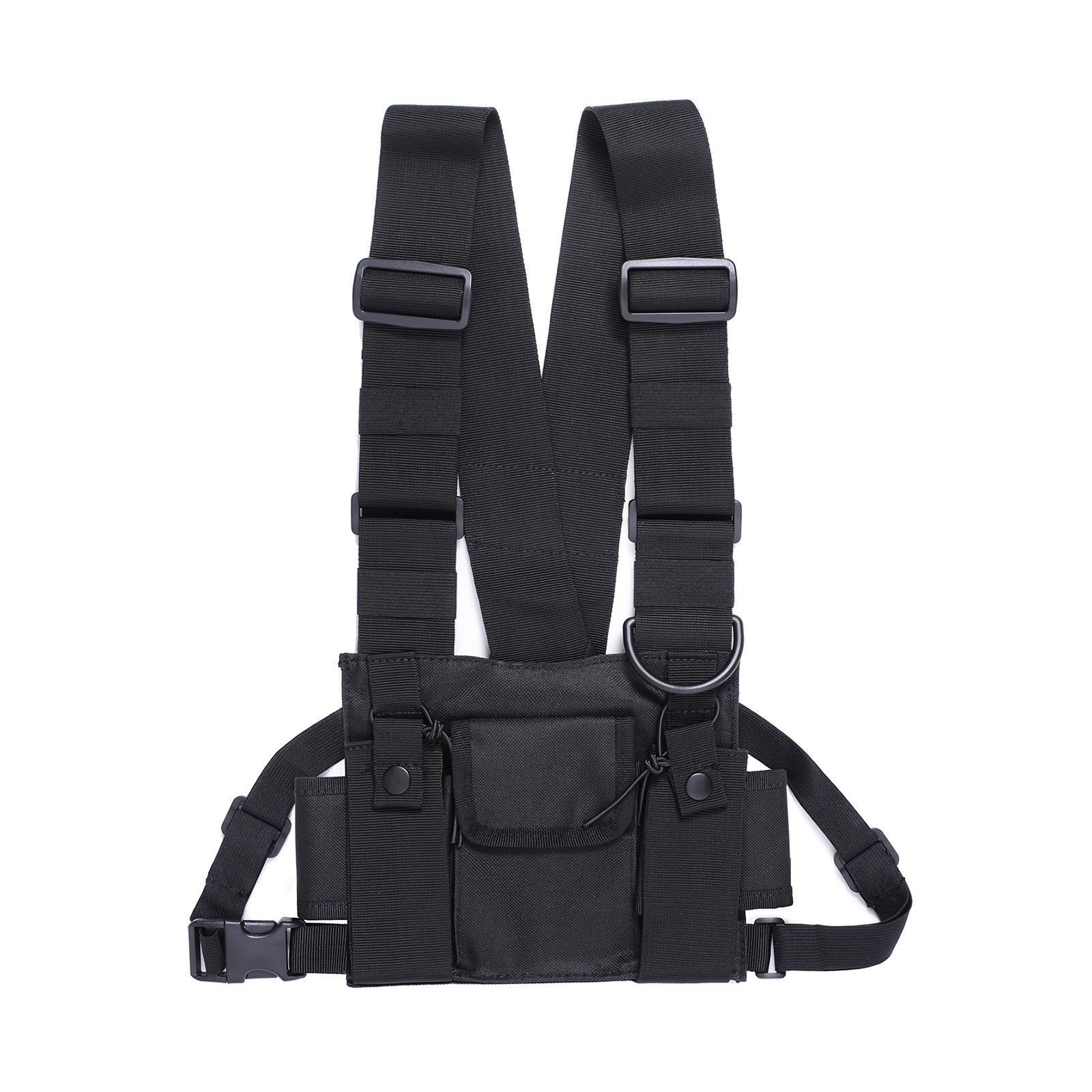 Men Chest Rig Vest Outdoor Harness Bag Shoulder Bag Phone Holder