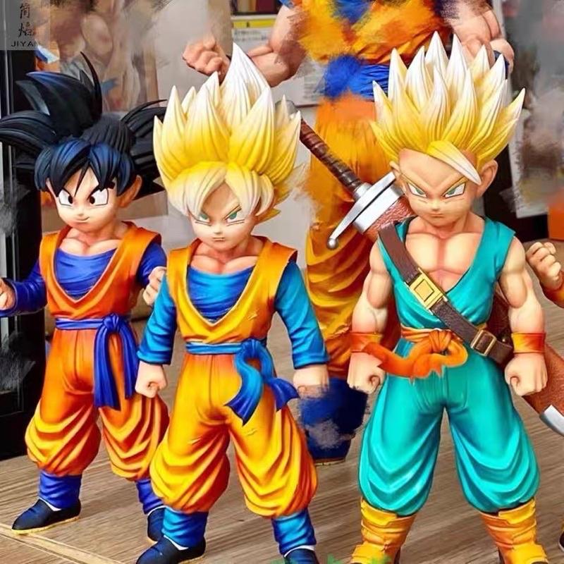 Mô Hình Dragon Ball Trunks Sun Wutian Wukong Yamu Tea Tea Godu làm bằng tay trang trí để bàn
