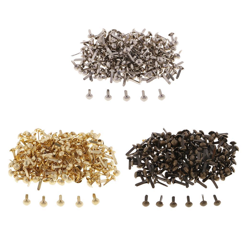 600pcs Metal Brads Decorative Paper Fasteners Scrapbooks Crafts Decorations