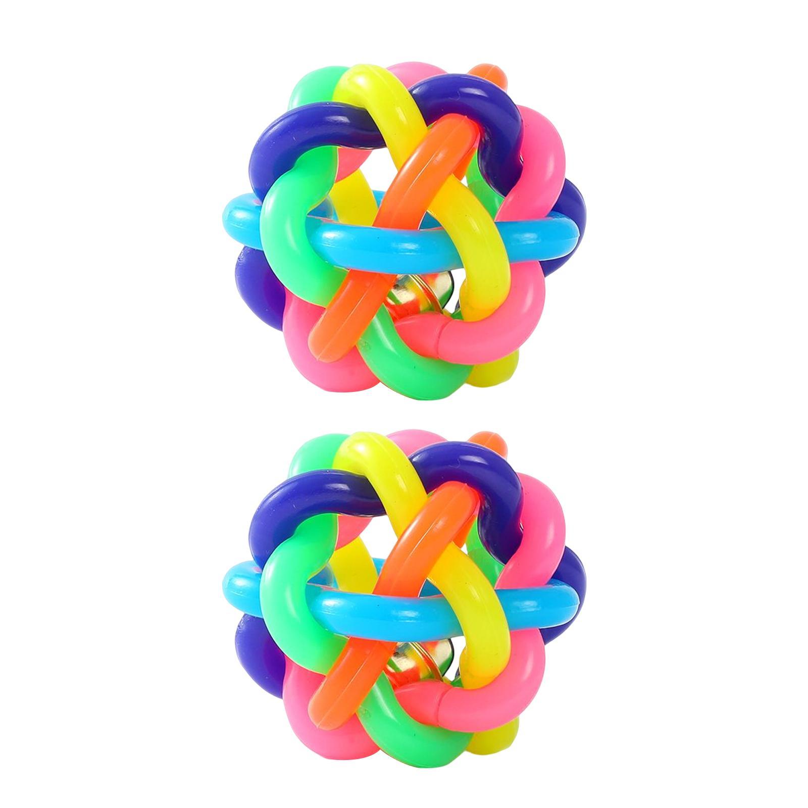 2Pcs  Rubber Balls Chewing Exercise Kitten Interactive Dog Toys