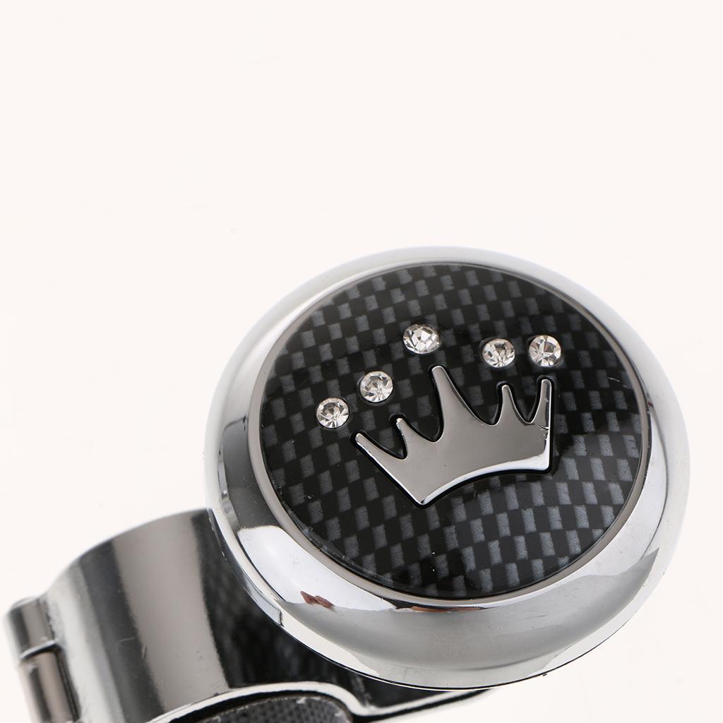 2X Auto Carbon Steering Knob Aid Handle Universal