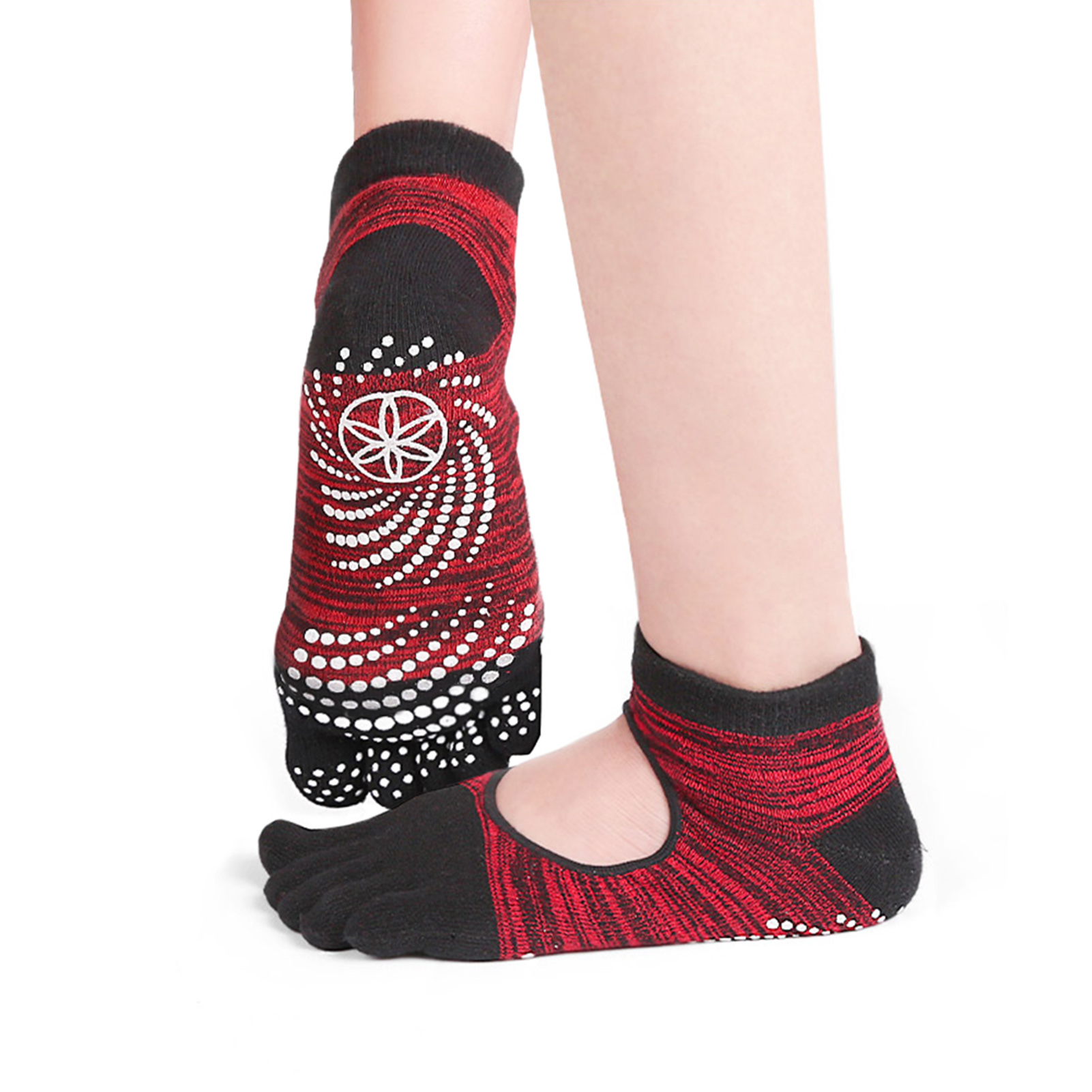 Vớ tập Yoga, khiêu vũ xỏ ngón, chống trượt, chất liệu cotton thoáng khí giúp đôi chân luôn thoải mái trong suốt quá trình tập luyện