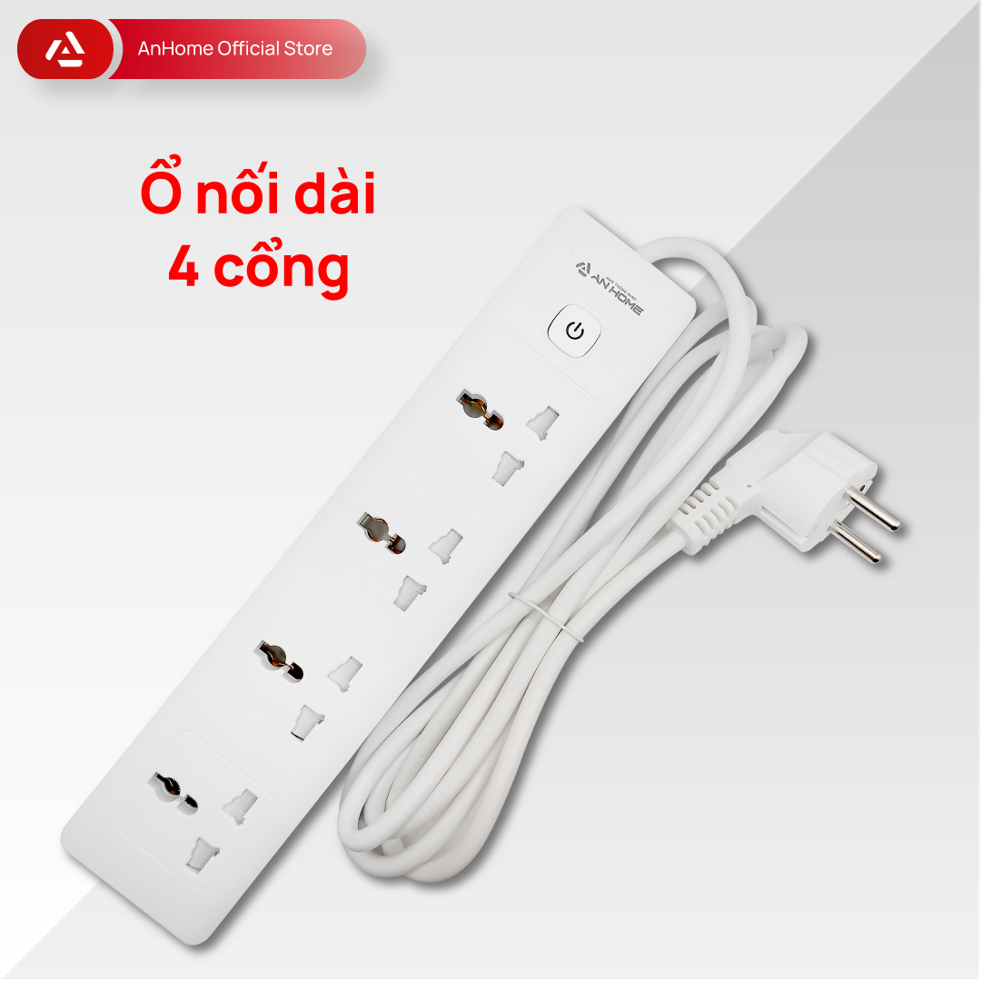 Ổ cắm điện đa năng 2500W AnHome G Series tích hợp USB-TypeC 12W, thiết kế sang trọng, chất liệu chống cháy lan