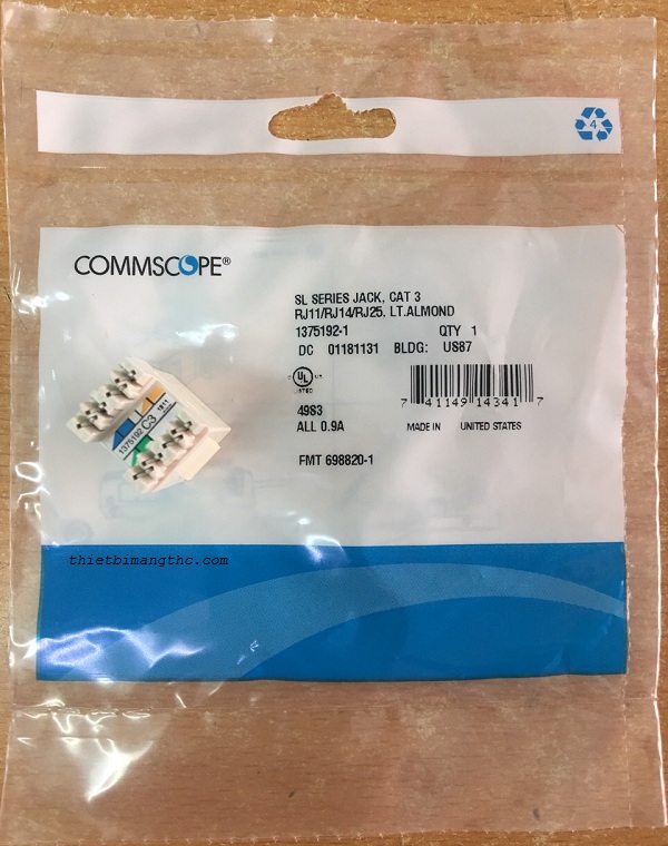 Nhân thoại cat3 Commscope chính hãng P/N: 1375192-1 hàng chính hãng