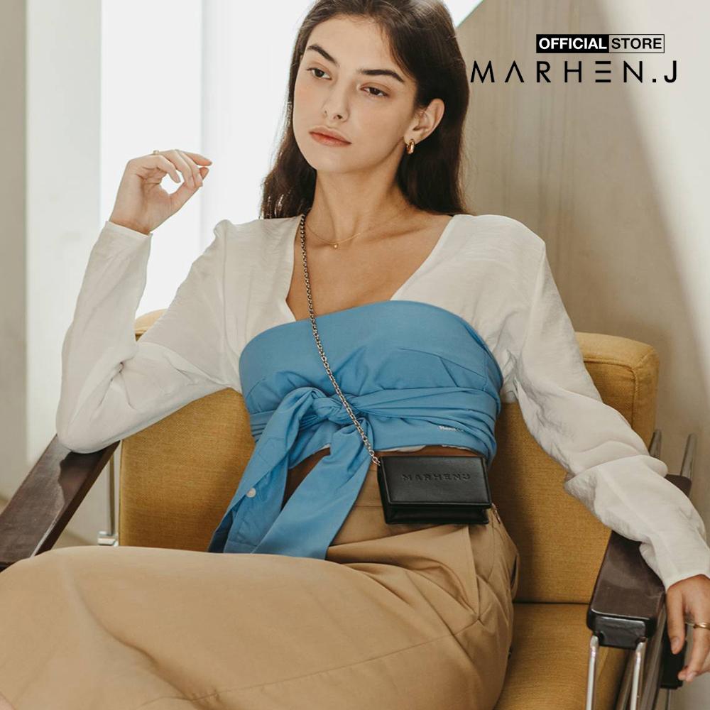 Marhen.J - Túi đeo chéo nữ mini nắp gập Monroe MJ22CMNREW-BK
