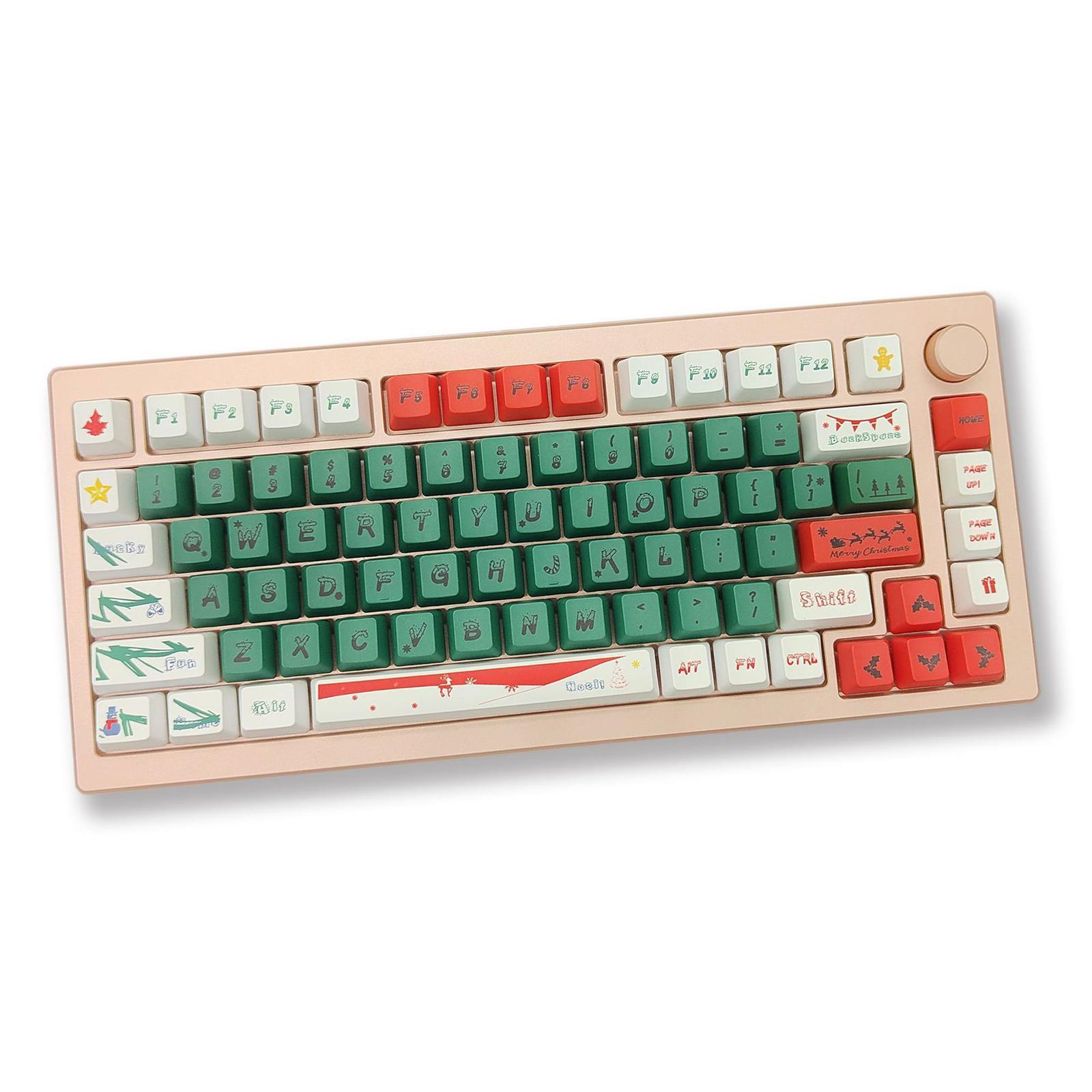 123 Keys PBT Christmas Theme Waterproof for 61 64 68 87 96 98 108