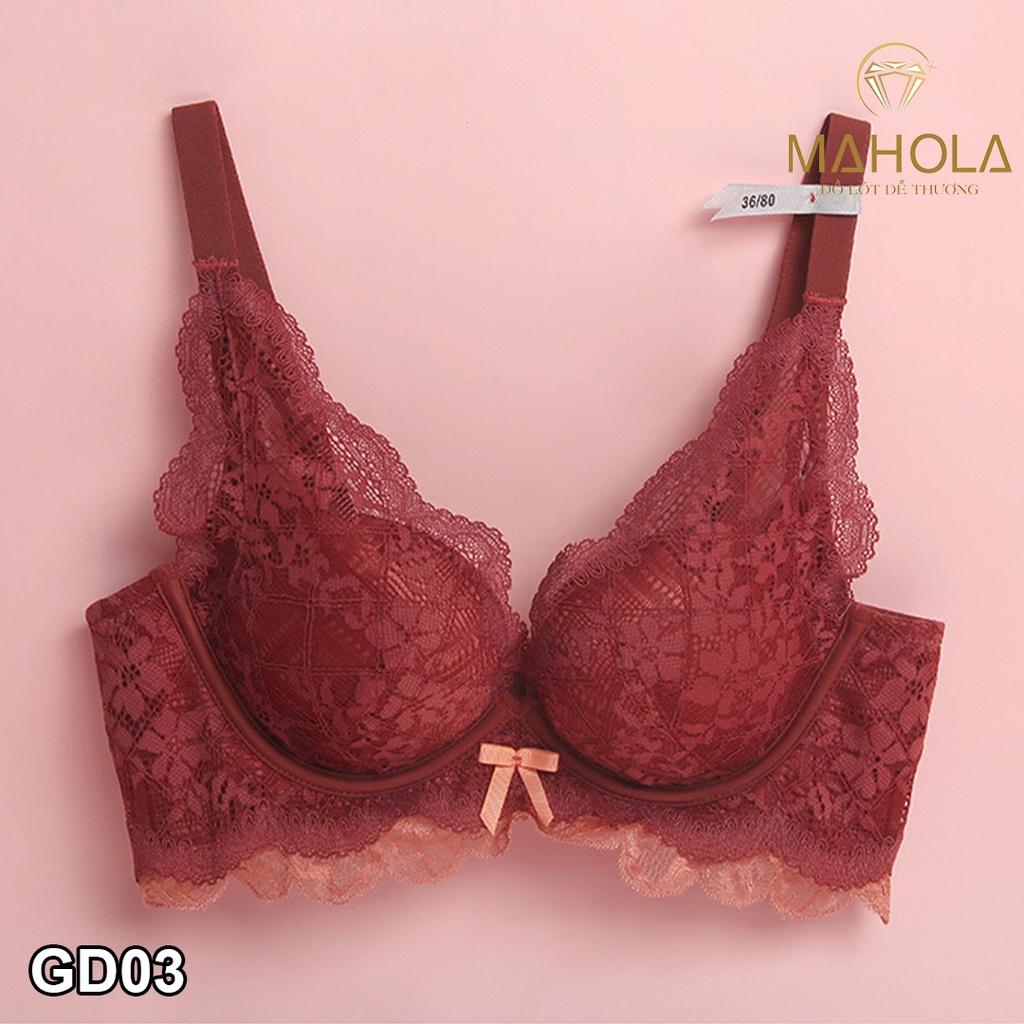 Áo Lót Mút Dày Chất Ren Giả Gọng Siêu Nâng Mahola GD03