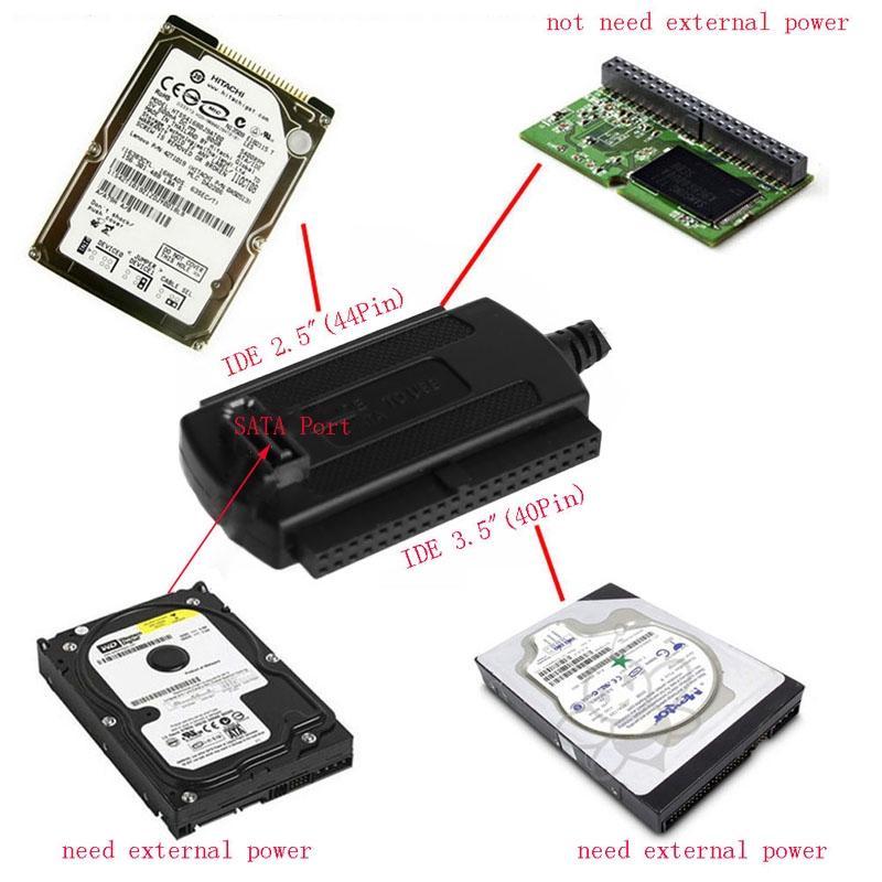 Cáp chuyển đổi USB 2.0 sang IDE / SATA 2.5" 3.5" chuyên dụng cho ổ cứng HDD