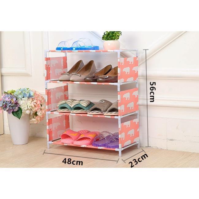 Kệ giày 4 tầng hoa văn mẫu mới đẹp