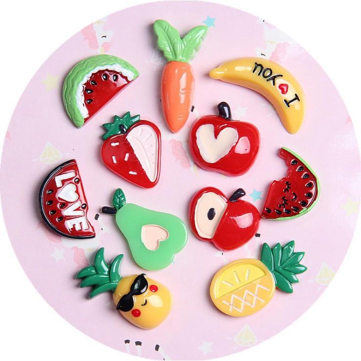 Chuyên Charm * Charm mô hình hoa quả trang trí vỏ điện thoại, kẹp tóc, DIY
