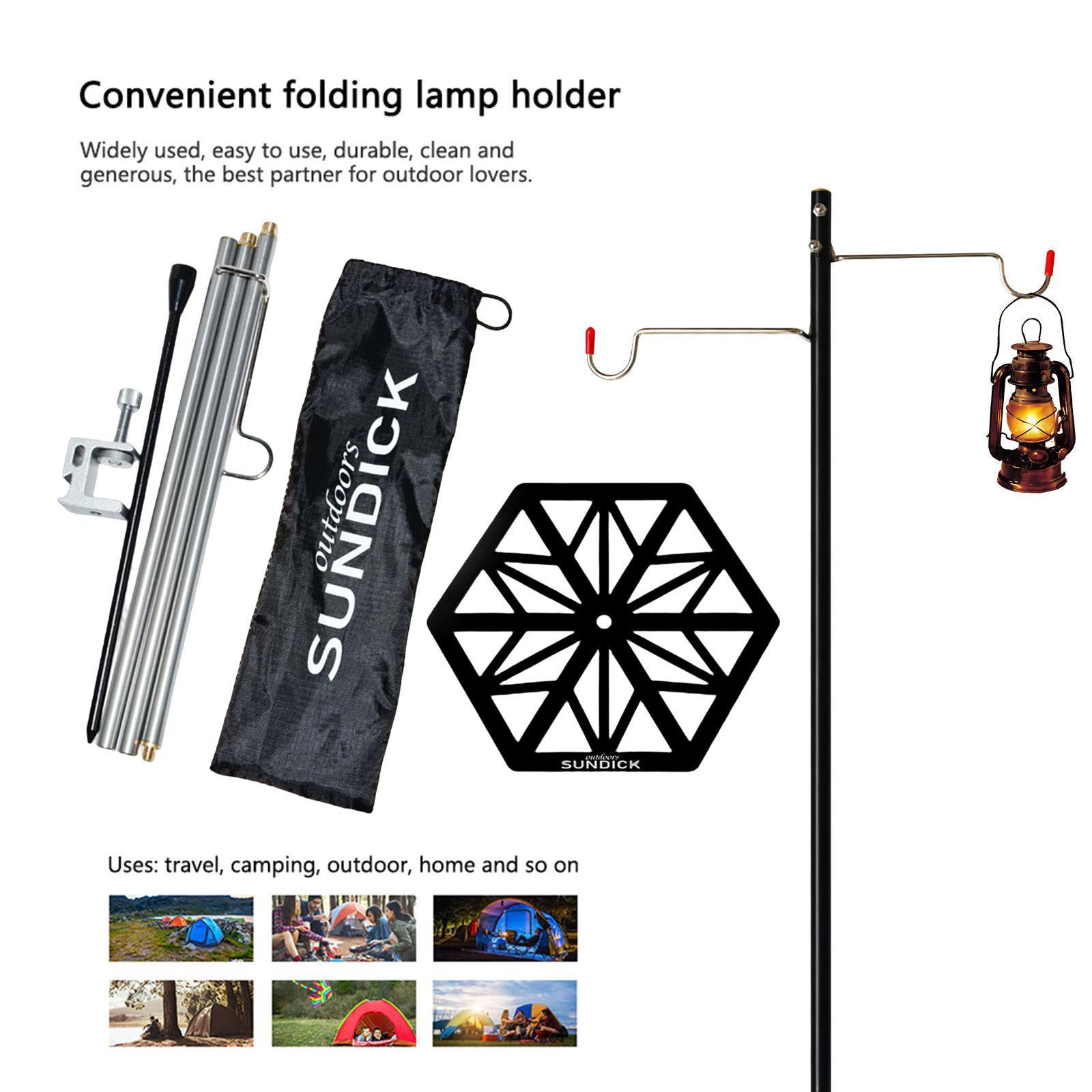 Portable Camping Lantern Stand,Lantern Holder, with Table Lightweight Aluminum Alloy Removable Lantern Hanger,for Camping Picnic Fishing Garden Hiking