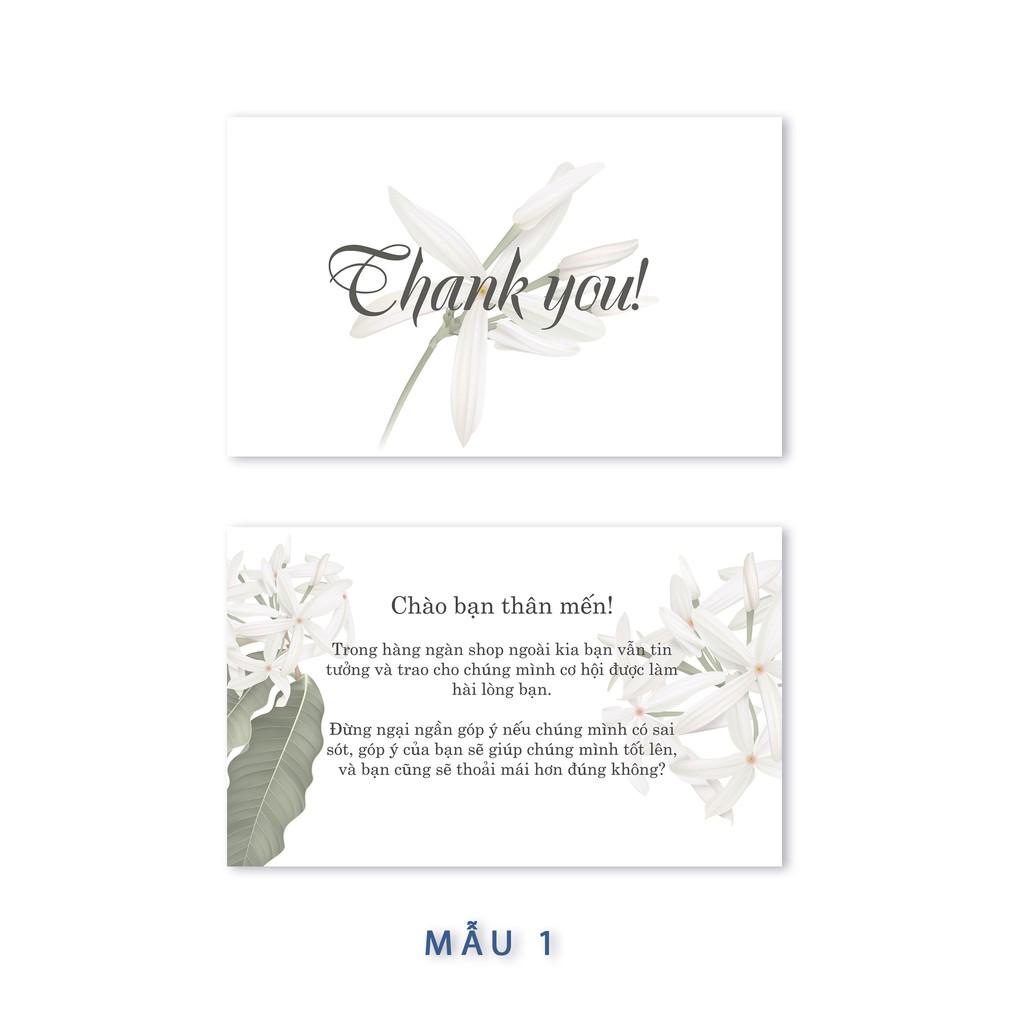 Hộp 100 card cám ơn, thiệp cảm ơn hoặc Thank you card dành riêng cho shop bán hàng dùng để tặng khách hàng