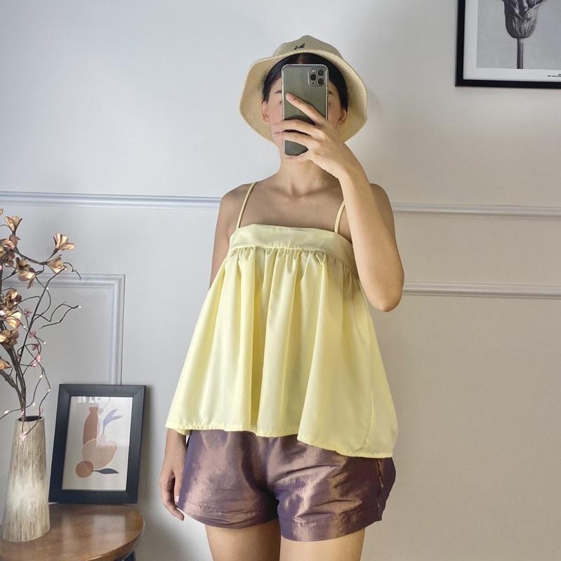 Áo hai dây, áo 2 dây dáng xoè babydoll- 5 màu - Audrey Studio