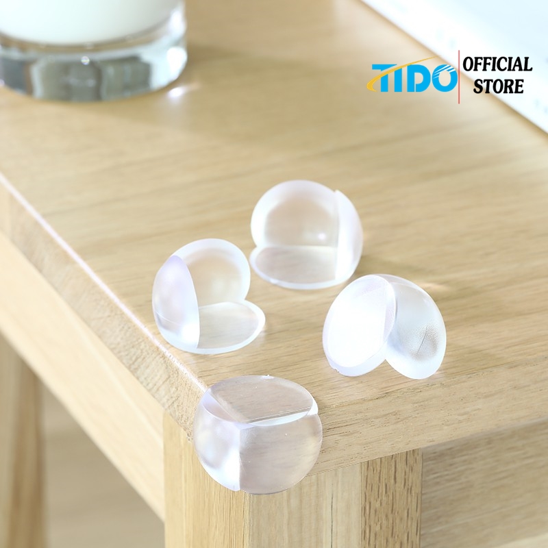 Combo 4 miếng bịt góc bàn silicon an toàn cho trẻ - TIDO