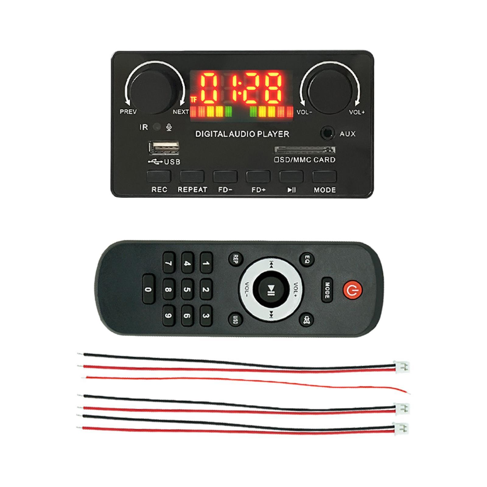 MP3 Board Audio Module, V5.0, Support Handsfree Recording, Jq-D125BT Lossless Audio Player MP3 WMA WAV Ape 2x40W
