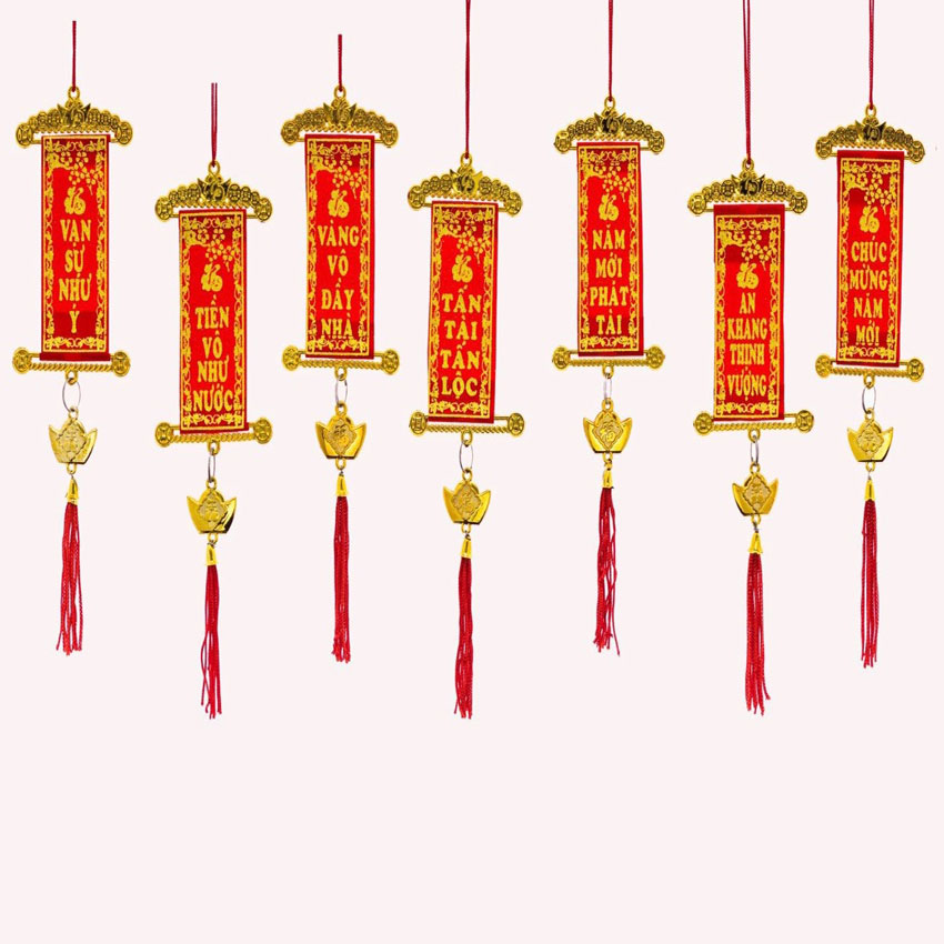 Bộ 10 Dây liễng trang trí Tết treo cây mai, cây đào