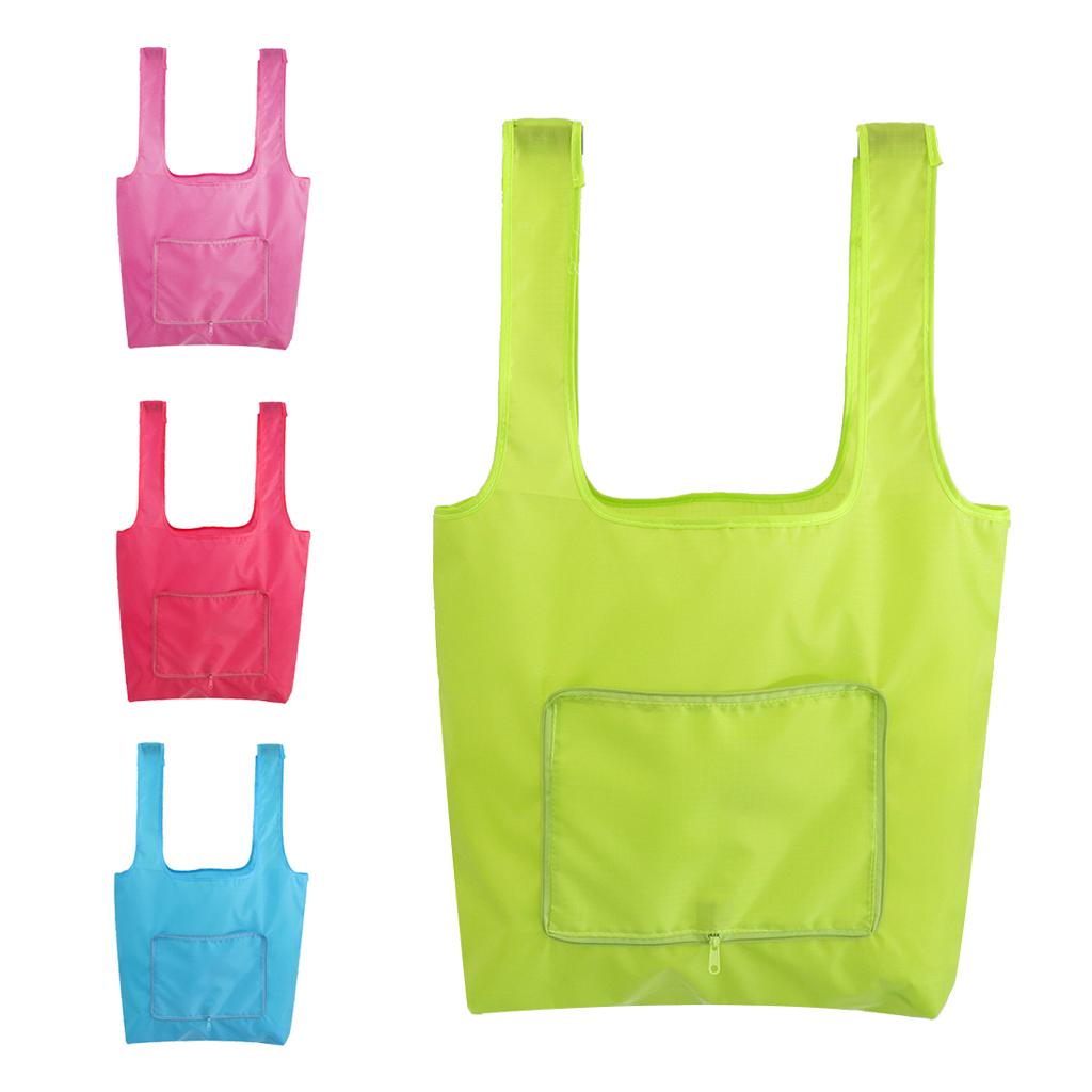 Oxford Fabric Foldable Travel Shopping Shoulder Bag Grocery Bag