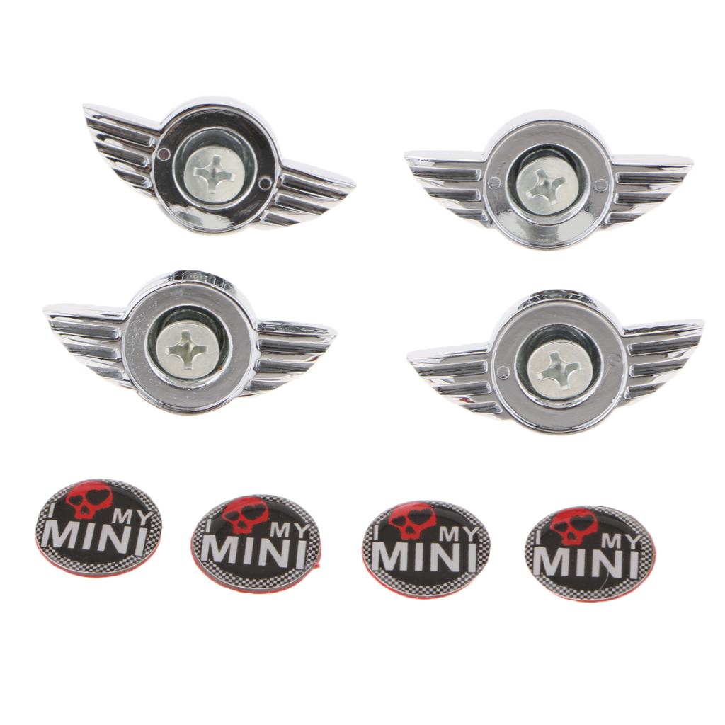 4 Pieces Universal Car Anti-Theft License Plate Fasteners Bolts Screw