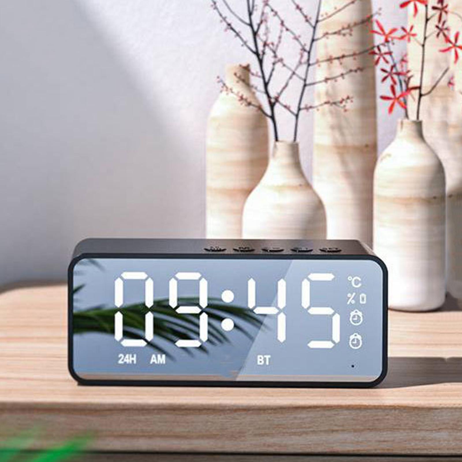 Wireless Bluetooth Speaker with FM Radio Dual Clock Voice Broadcast