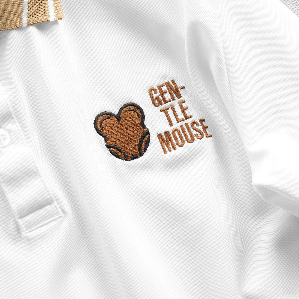 Áo Polo nam/ Áo thun nam cổ bẻ - MOUSE GENTLE White - Vải cá sấu lạnh xuất khẩu - Phom chuẩn, sang trọng, chỉn chu