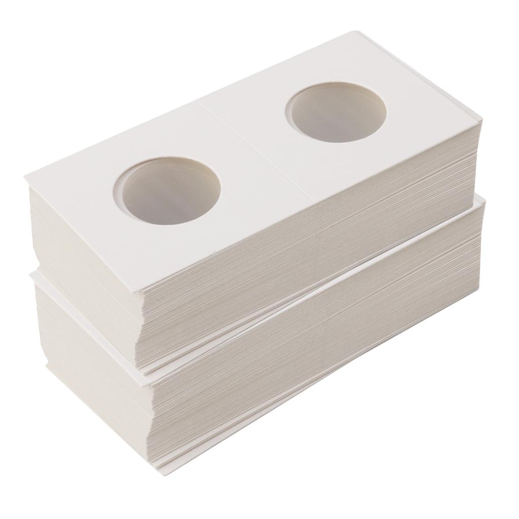 100PCS Cardboard Coin Holders Flips Mylar Coin Supplies 23/27.5mm