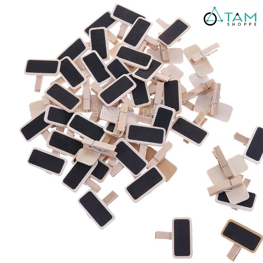 Kẹp note bảng đen viết phấn gỗ mini BDMN-04