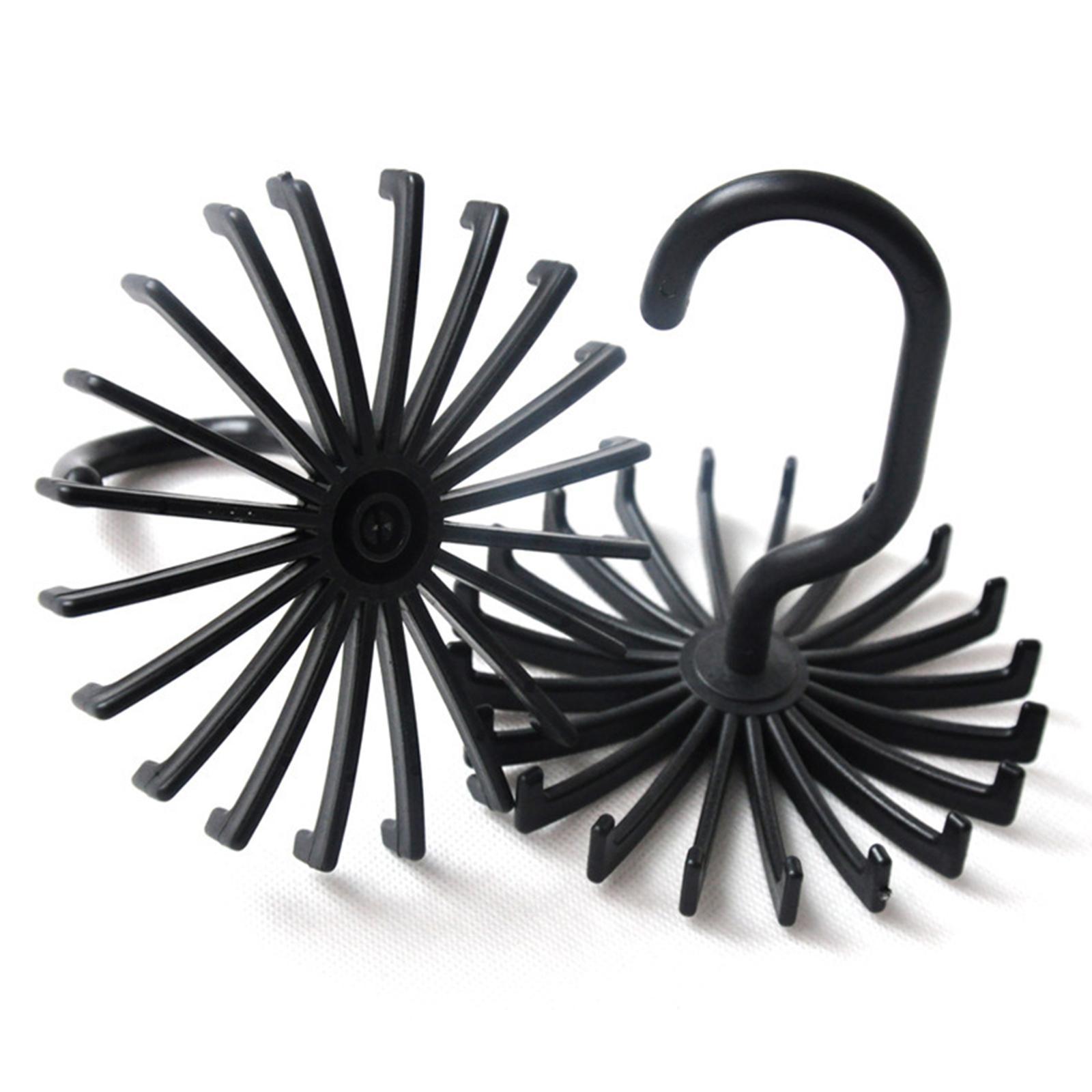 2X Tie Belt Rack Bar Hanger Holder Hook Closet Organizer Storage Rotating