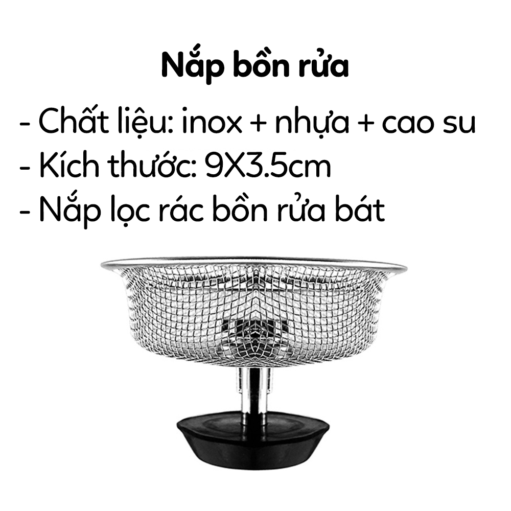 Nắp giỏ lọc rác nắp đậy bồn rửa chén giá tốt thoát nước nhanh, rọ lọc rác bồn rửa bát