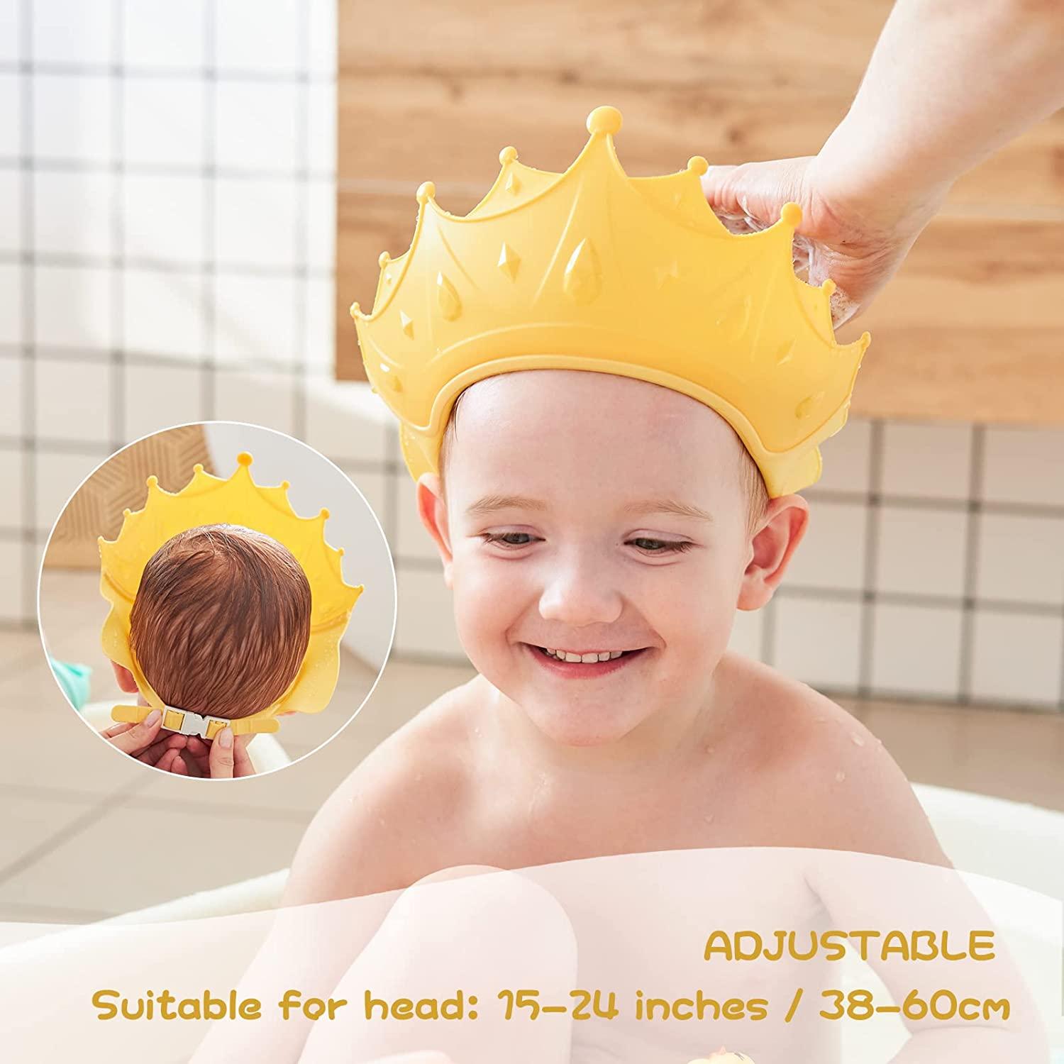 Mũ tắm cho trẻ sơ sinh, Tấm che khi bơi cho trẻ mới biết đi, Mũ tắm cho trẻ 0-9 tuổi, Tấm che có thể điều chỉnh Mũ bơi cho trẻ em Bảo vệ mắt và tai của trẻ
