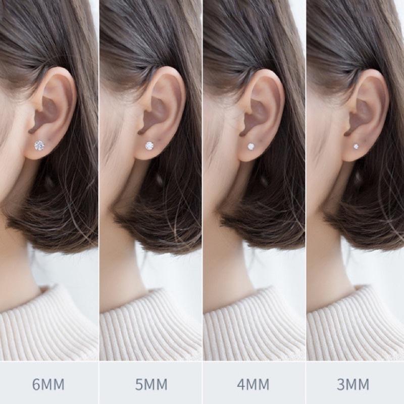 Bông tai nụ đá đủ size 3/4/5/8li