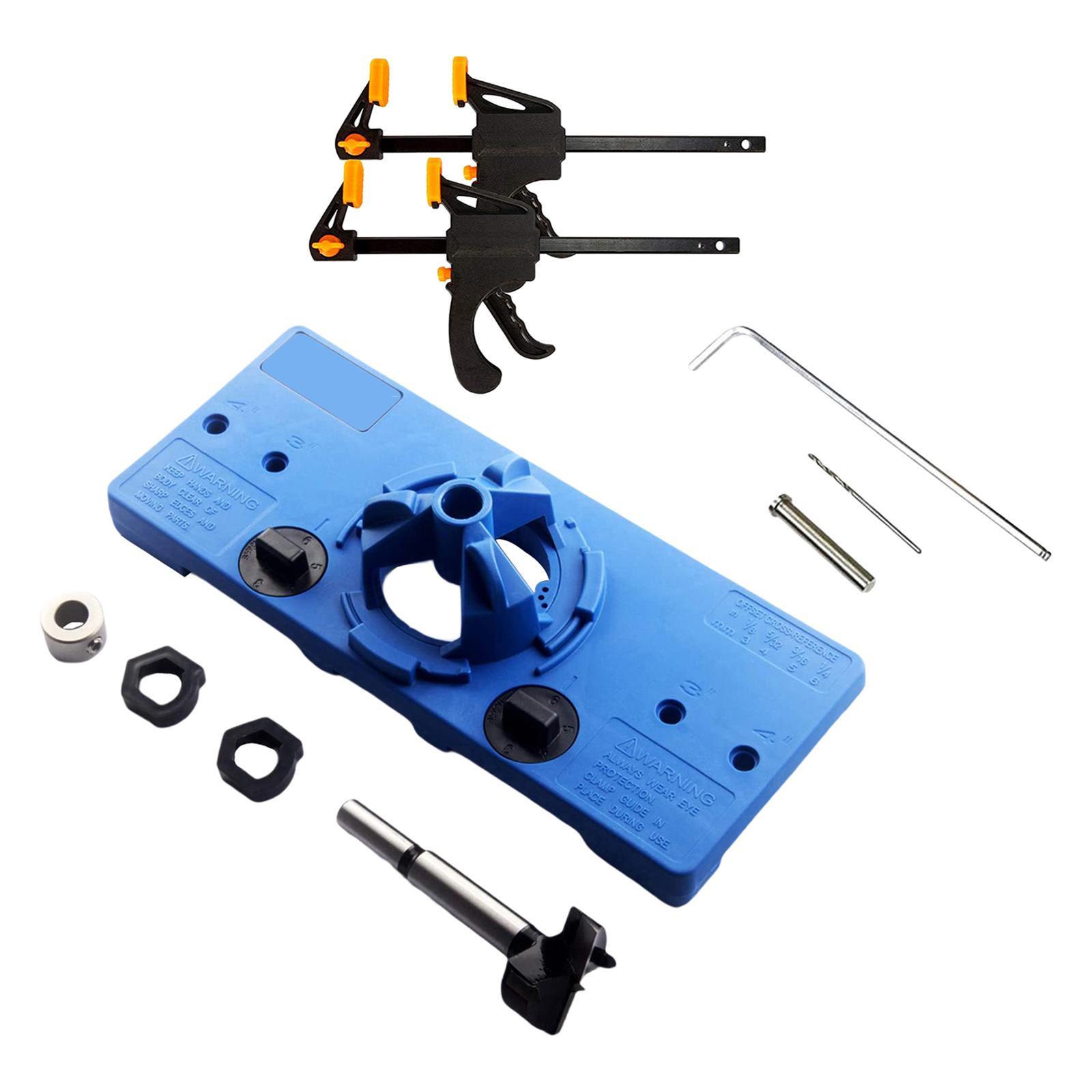 35mm Hinge Drilling Jig Guide Locator Drilling Tool for Woodworking Door Cabinet