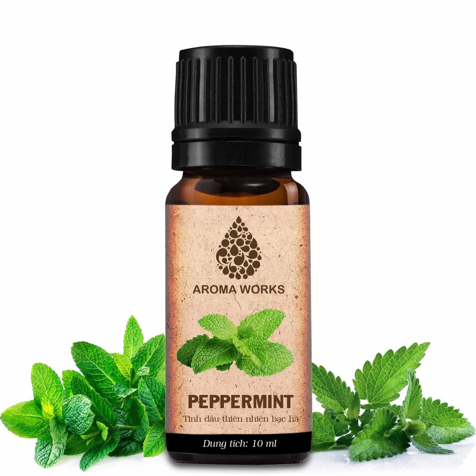 Tinh dầu Bạc Hà Aroma Works Peppermint xông phòng, khử mùi, thanh lọc không khí, thoải mái, tỉnh táo