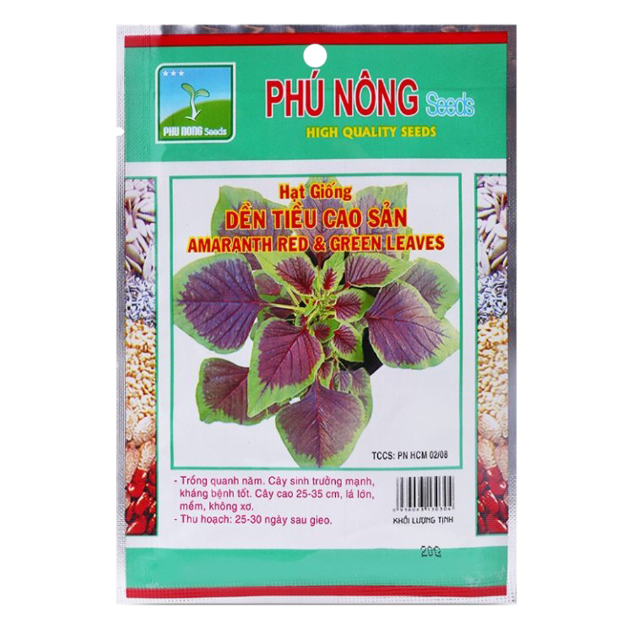 Bộ 2 Gói Hạt Giống Dền Tiều Cao Sản Phú Nông