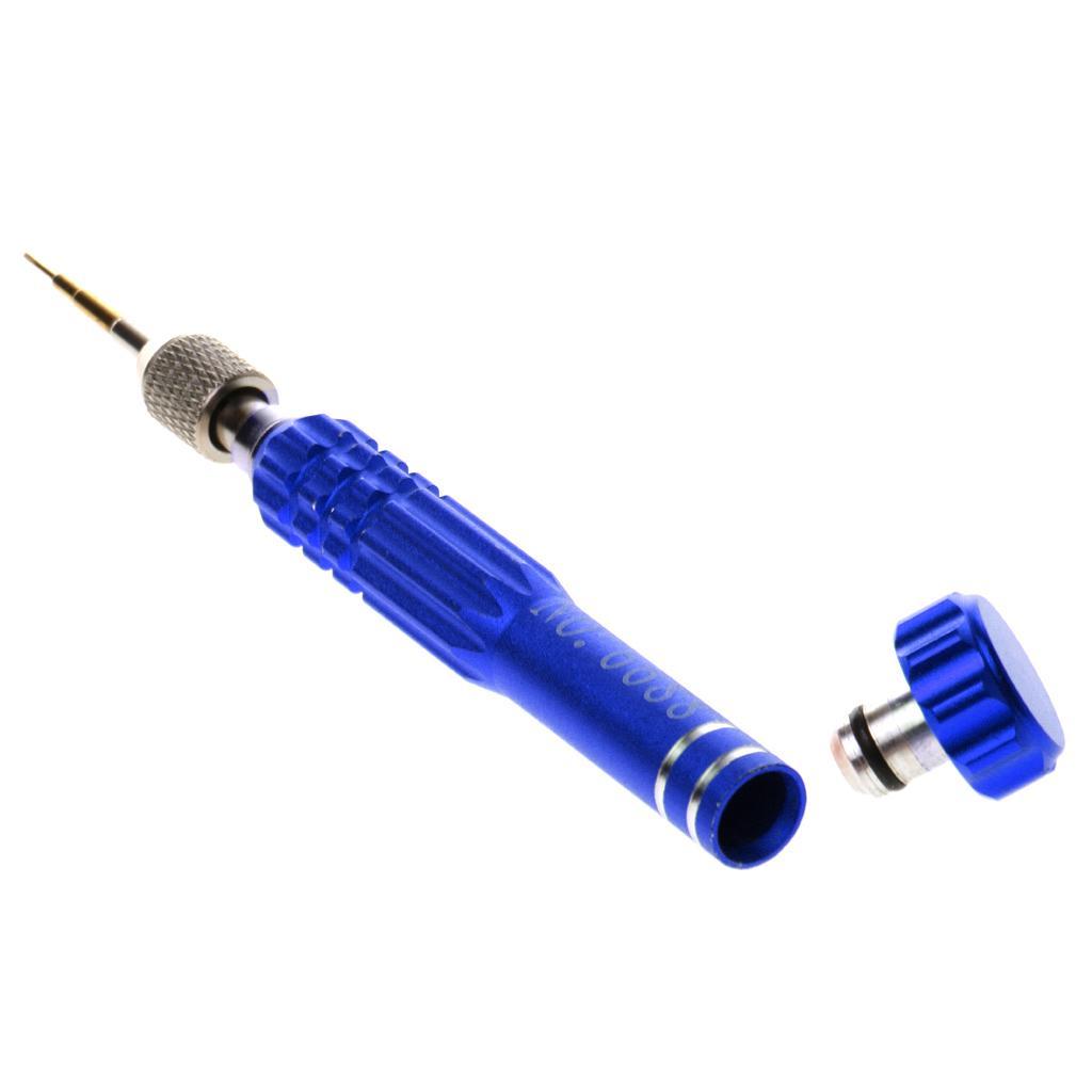 5 In 1 Aluminium Magnetic Phone Repair Opening Tool Screwdriver Set Blue