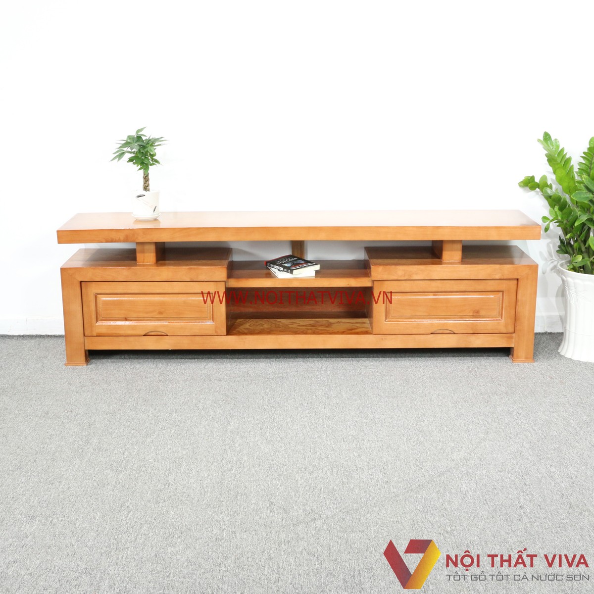 Kệ Tivi Gỗ Xoan Đào Đơn Đẹp Giá Rẻ