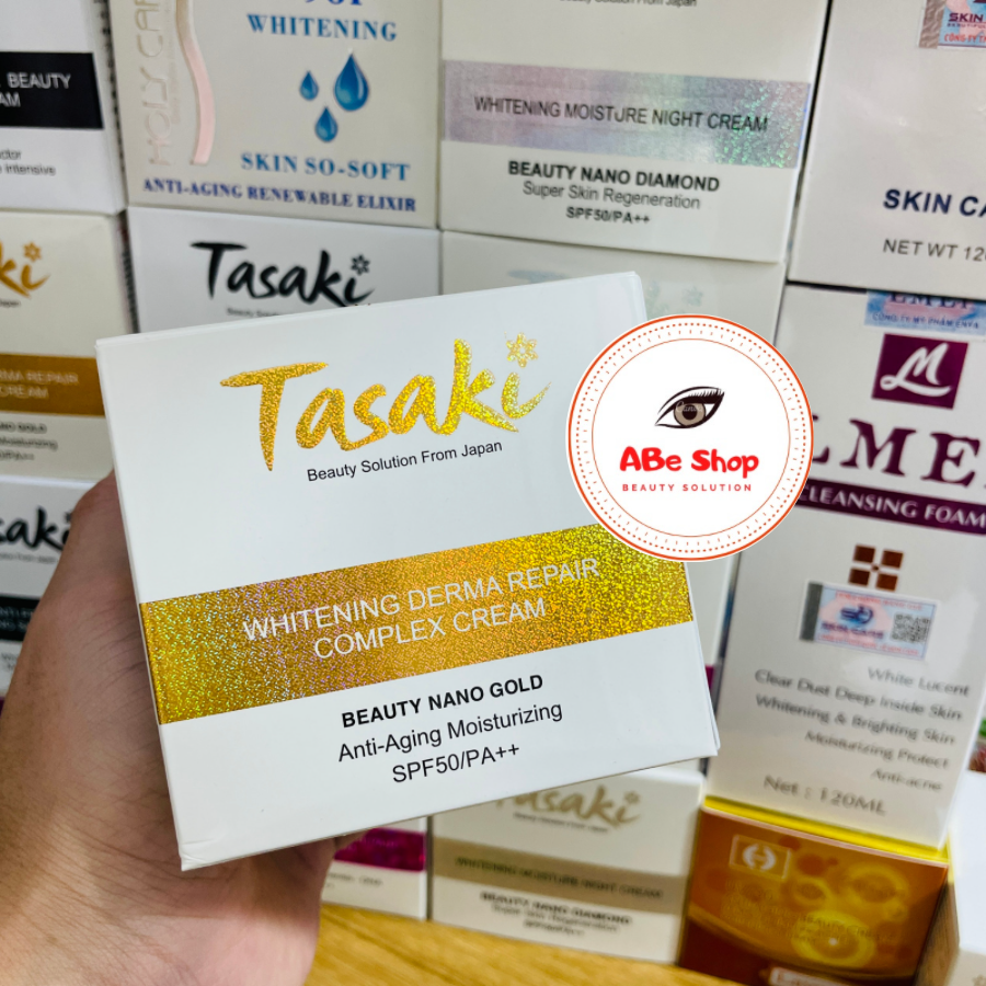 KEM TASAKI VÀNG - TRẮNG DA - NGỪA LÃO HÓA - PHỤC HỒI DA - WHITENING DERMA REPAIR COMPLEX CREAM 25G - BEAUTY NANO GOLD